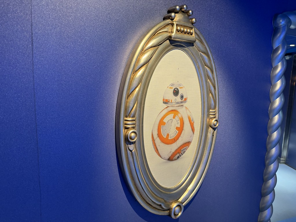 Themed interactive BB-8 display inside Disney's Oceaneer Lab on Disney Fantasy